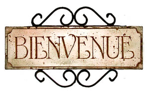 French Welcome Bienvenue Sign