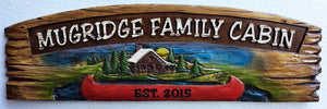 Cabin Rustic Personalized  Wall Plaque