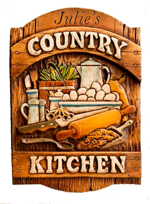 Country Kitchen Personalized Sign, item 600A