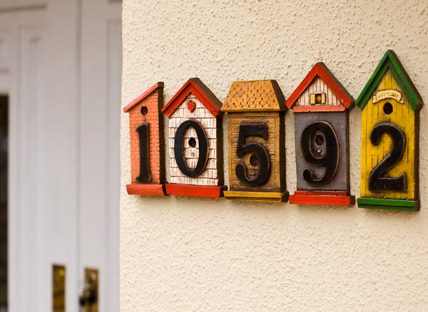 Decorative Birdhouse House Numbers