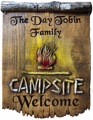 Custom Campsite Camping Sign