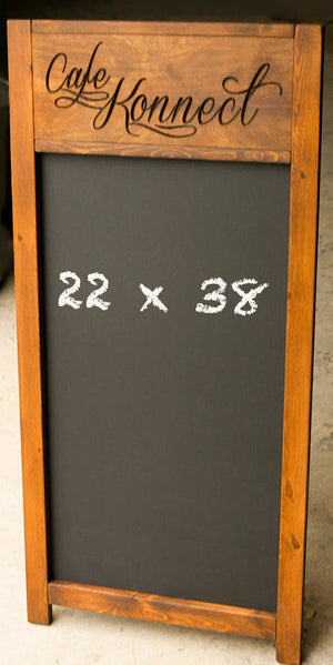 Custom Carved Cafe Chalkboard