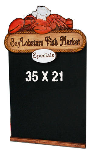 Custom Personalized Seafood Restaurant Nautical Decor Chalkboard