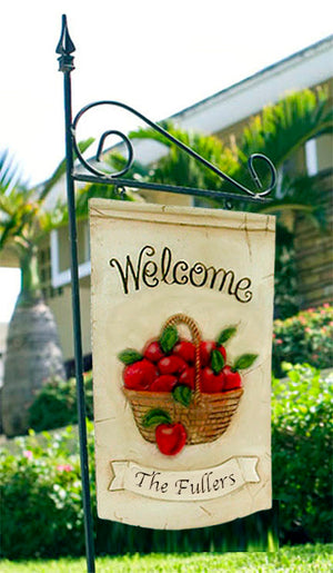 Decorative Apple Welcome Yard Sign