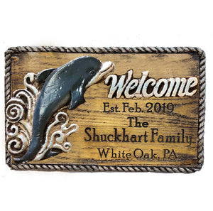 Dolphin Personalized Name or Address Sign