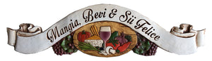 Eat Drink and Be Merry Italian Wall Plaque