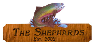 Fish Rustic Personalized Sign