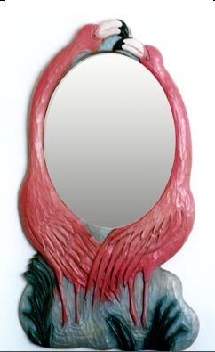 Flamingo wall mirror