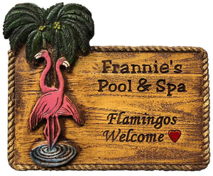 Flamingos Custom Name and Address sign