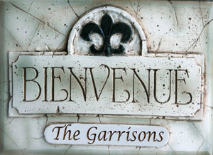 French Personalized Welcome Sign