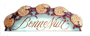 French wall plaque, Bonne Nuit