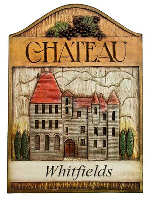 Personalized French Chateau Wall Plaque  item 595A