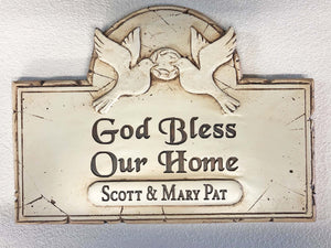 God Bless Our Home Personalized Sign