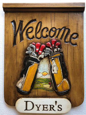 Golf Welcome Personalized Sign