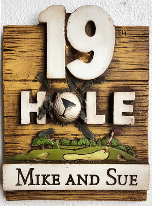 Golfers 19th Hole Personalized Sign   #154A