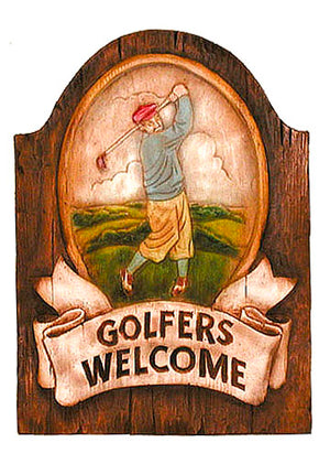 Golfers Welcome Plaque and Yard sign #150