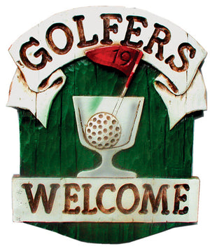 Golfers Welcome Sign 19th Hole   Item 579