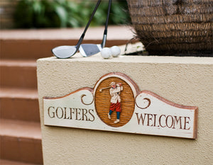 Golfers Welcome Sign door topper   #149