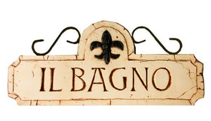 Il Bagno Sign, Italian bathroom decor  item 694E