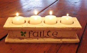 Irish Candle Holder Failte  item 1133D