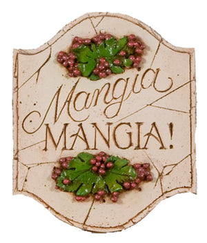 Italian Kitchen Decor Mangia wall plaque  item 554H
