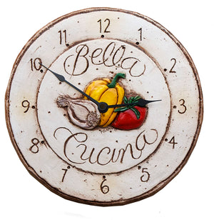 Italian Tuscan Bella Cucina Kitchen Clock item 696CL