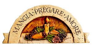 Italian wall plaque Eat Pray Love  item 542P