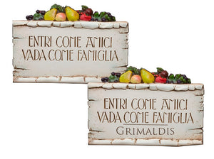 Italian Wall Plaque, Entri Come Amici Italian Sign item 667