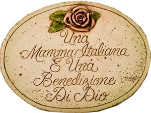 Italian wall plaque, Italian Mother is a blessing From heaven