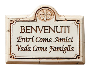 Italian Welcome sign item 543G