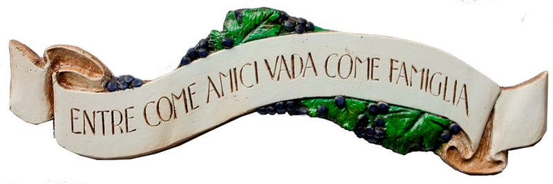 Benvenuti Amici Italian sign, Welcome Friends sign item 543A – PIAZZA PISANO