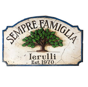 Sempre Famiglia Italian Personalized Family sign