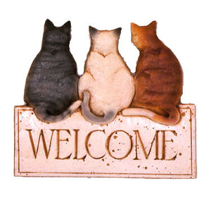 Kitty Welcome  Cat wall decor