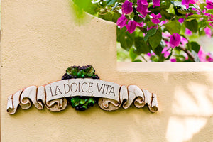 La Dolce Vita Italian door topper for Italian and Tuscan decor item item 647B
