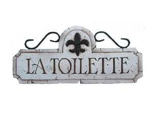 La Toilette Bathroom Door Sign