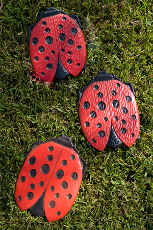 Ladybug Garden Stepping Stones  Set of 3