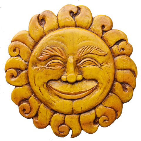 Polymer Clay White Background Sun Smiling Face Perforated Beads