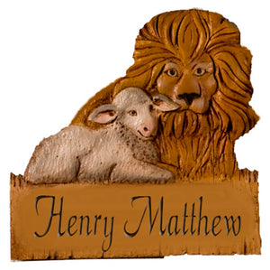 Lion and Lamb Personalized Sign   item 622