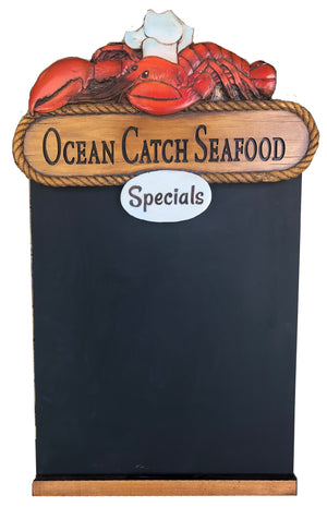 Nautical Seafood Restaurant Kitchen chalkboard and menu board