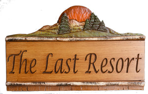 Lodge style Rustic address plaque   item 401
