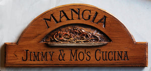 Mangia Kitchen Sign personalized with a name or phrase item 542EP