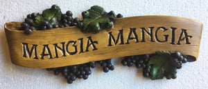Mangia Mangia Italian Plaque Large Size 542LG