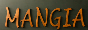 Mangia Wood Letters