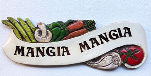 Mangia Mangia Eat Eat Italian plaque large version