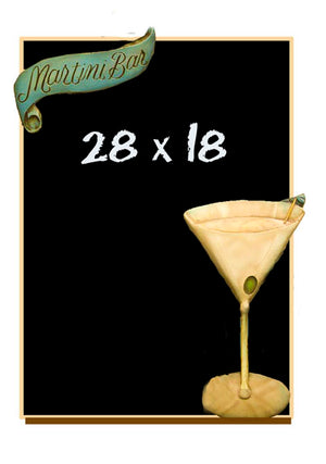 Martini Bar Chalkboard for kitchens and restaurants