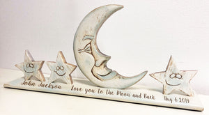 Moon and Stars Personalized Tabletop Decoration