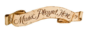 Music Played Here Doortopper Wall Plaque