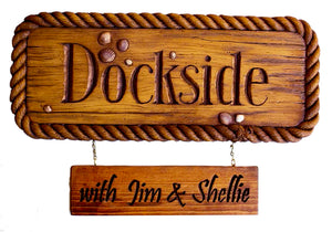 Nautical Decor Personalized Dock Sign