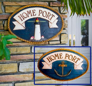 Nautical Decor Large Wall Sign Home Port  item 376A