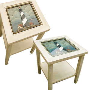 Nautical Lighthouse Decor Hatteras Accent Table